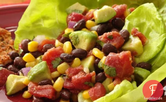 Mais und schwarzer Bohnensalat