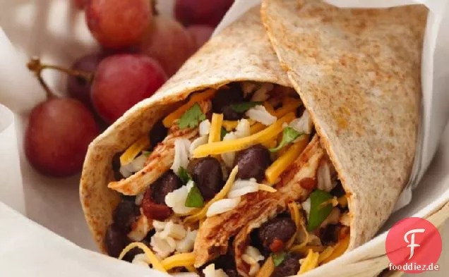 Skinny Chicken und Black Bean Burritos
