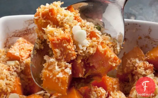 Tempura-glasierte Süßkartoffeln mit knusprigem Panko