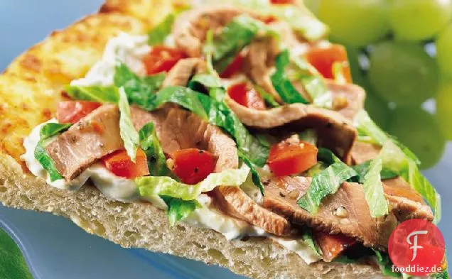 Kalte Roastbeef Sandwich Pizza