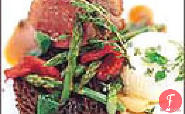Rack von Lamm mit Gerösteten Tomaten-Jus