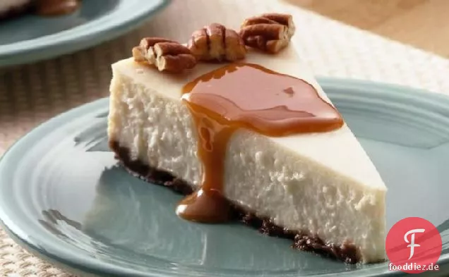 Cremiger Vanille-Karamell-Käsekuchen