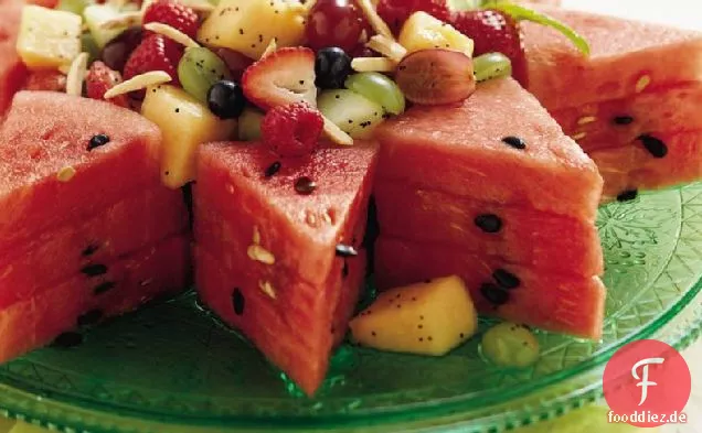Glutenfreier Honig-Limetten-Obstsalat