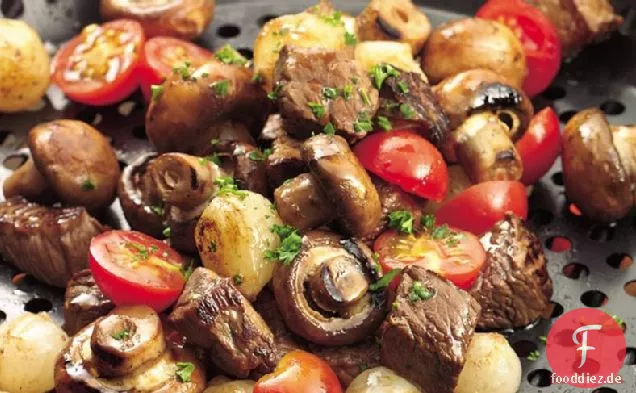 Gegrilltes Gemüse und Steak Vorspeise