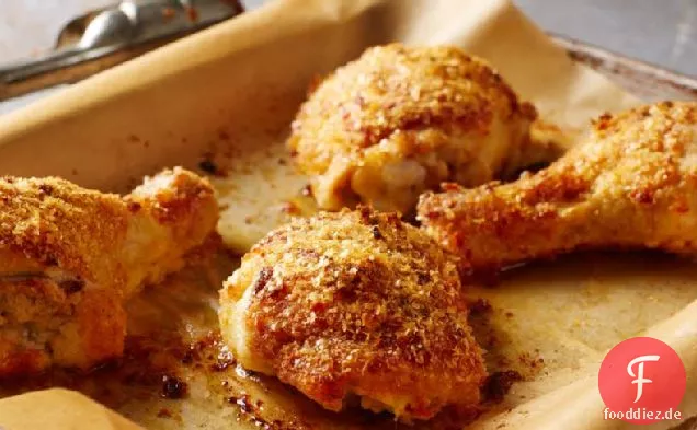 Gebratener Knoblauch ofengebackenes Huhn