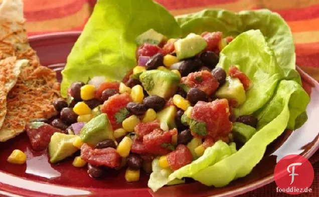 Mais und schwarzer Bohnensalat