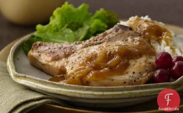 Erstickte Schweinekoteletts