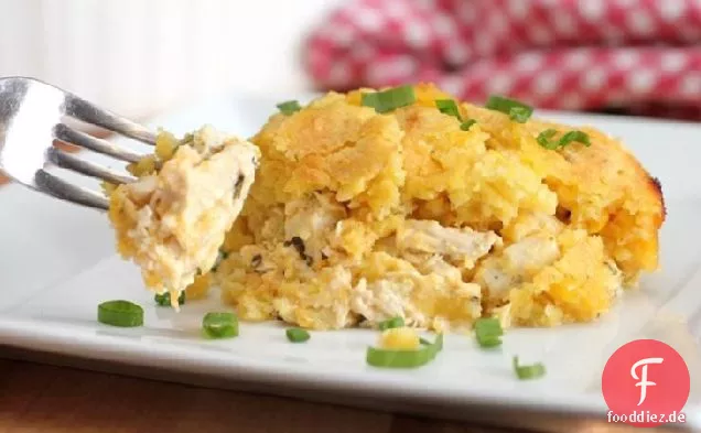 Südliches Huhn-Maisbrot-Auflauf