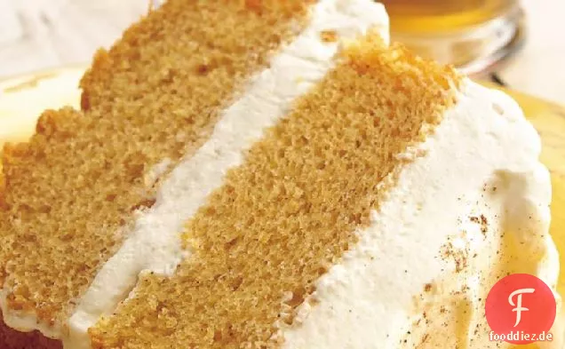Kürbis Engel Essen Kuchen mit Ingwer-Sahne-Füllung