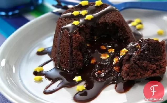 Mitternacht geschmolzene Brownie Cupcakes