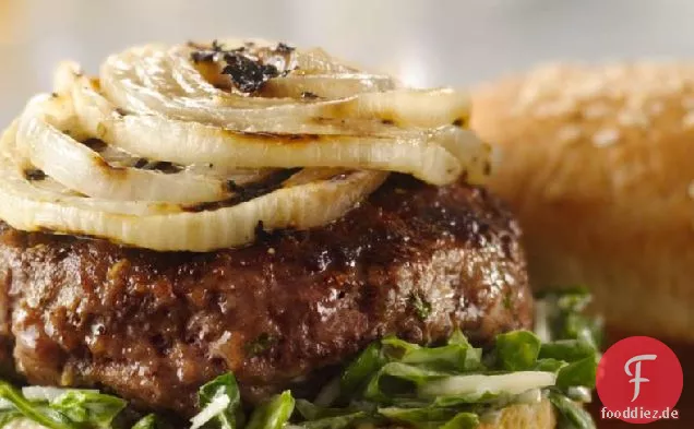 Gegrillte Zwiebel-gekrönt Caesar Burger
