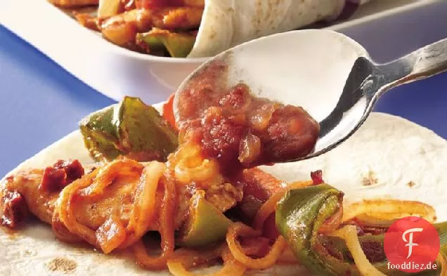 Gegrilltes Huhn Fajita Stir-Fry