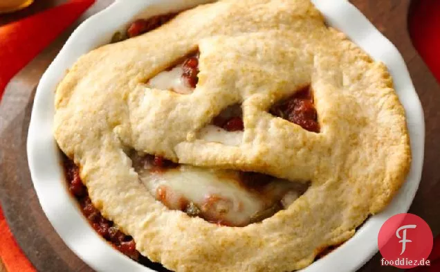 Halloween Pizza Pot Pies