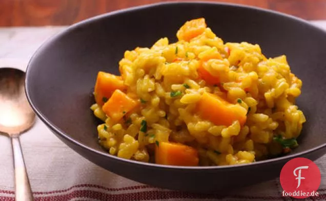Kürbis-Safran-Risotto