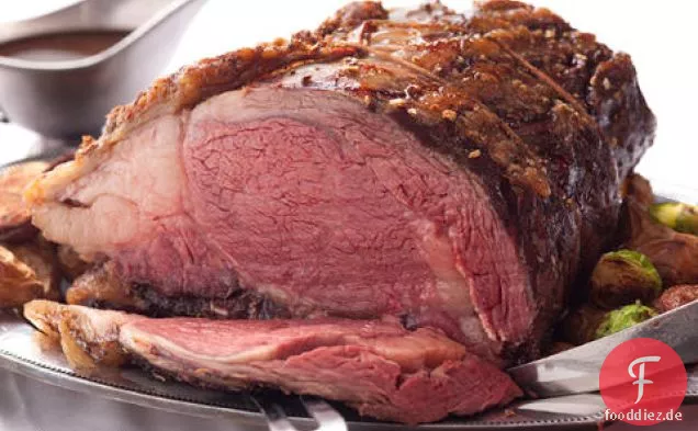 Langsam geröstete Prime Rib au Jus