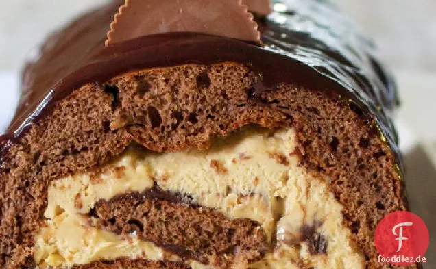 Schokolade Erdnuss Butter Kuchen Rolle