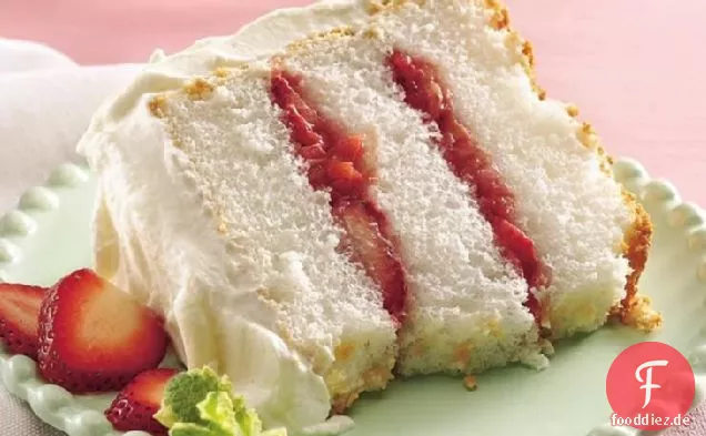 Erdbeer-Rhabarber-Engel-Kuchen