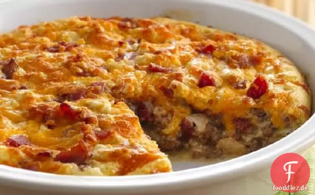 Unglaublich einfach Speck Cheeseburger Pie