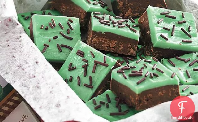 Layered Mint-Schokolade Fudge