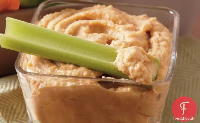 Gebratenes Gemüse, Hummus