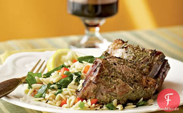 Herbes de Provence Lammkoteletts mit Orzo