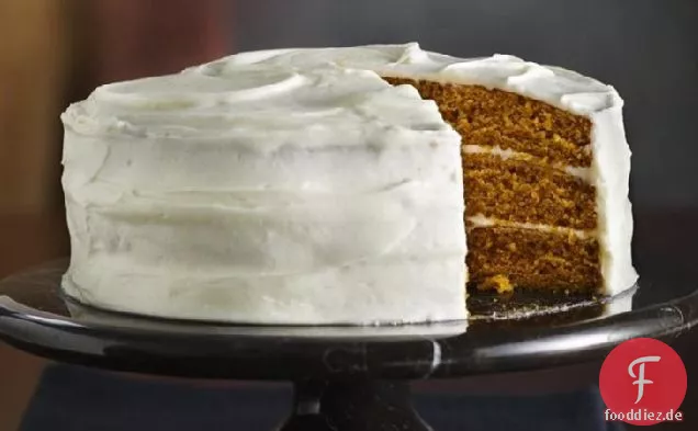 Unglaublich feuchter Kürbis-Gewürzkuchen mit Frischkäse-Zuckerguss