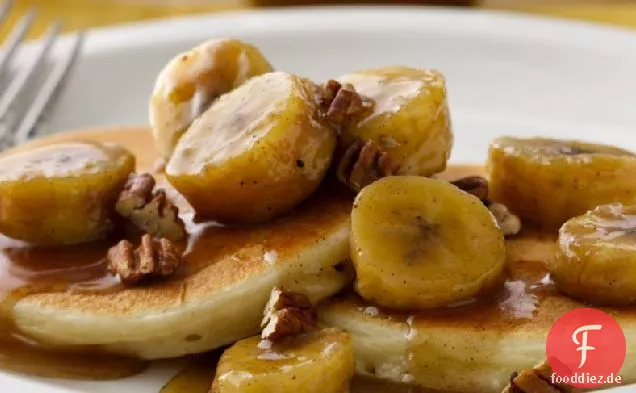 Bananen und Pfannkuchen
