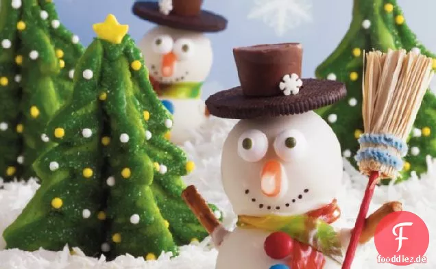 Schneemann Cookie Bälle
