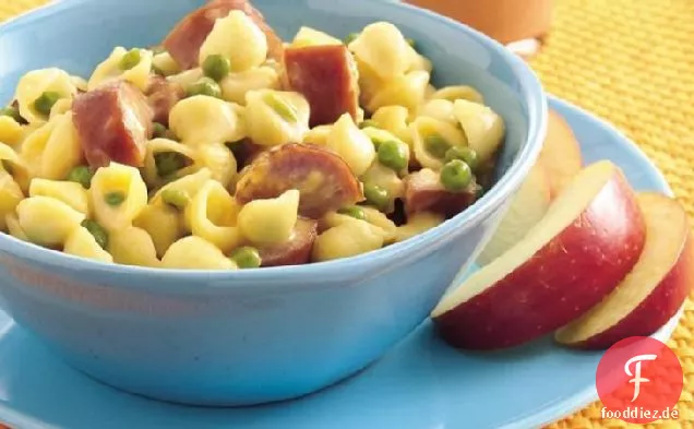 Mac-Käse-Schalen mit Wurst