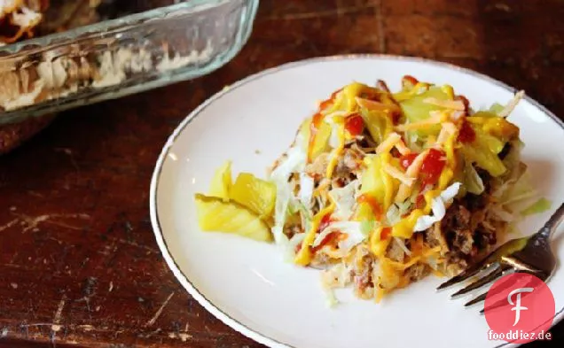 Speck Cheeseburger Nacho Backen