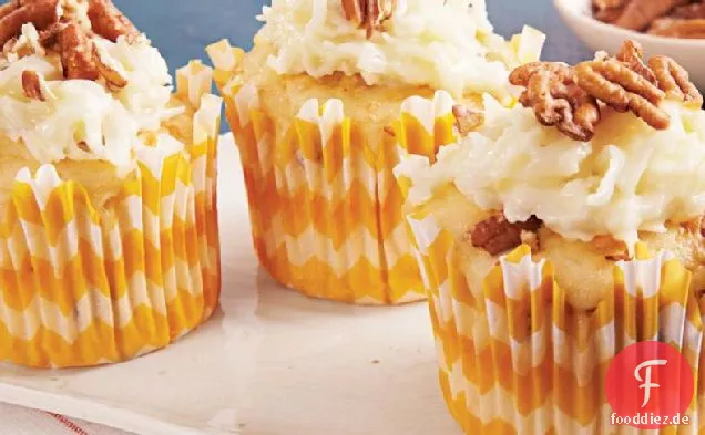 Kokos-Pekannuss-Cupcakes
