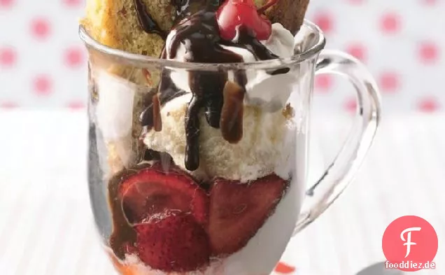 Banana Split Kuchen-Dessert