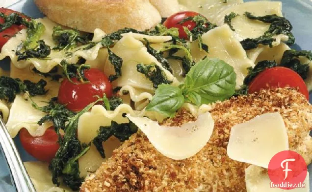 Parmesan Huhn mit Pasta Lumpen