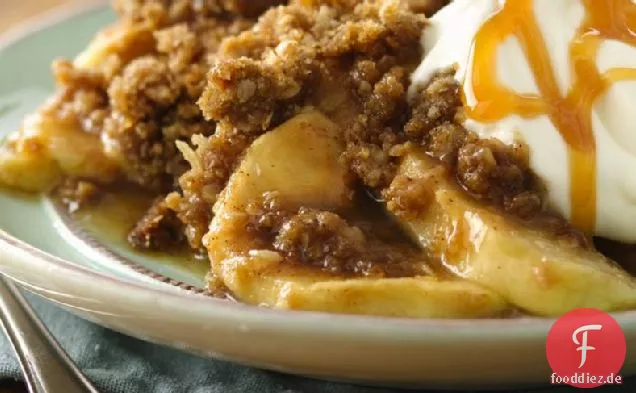Karamell-Butterscotch Apple Crisp (weißes Vollkornmehl)