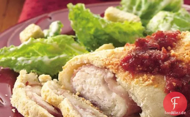 Parmesan Huhn, Provolone und Schinken Bündel