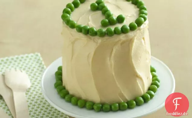 Erbsen und Karotten zerschlagen Kuchen