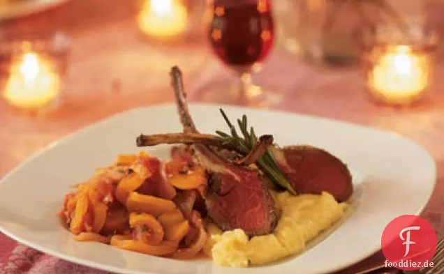 Fenchel und Rosmarin-verkrustete geröstete Lammrücken
