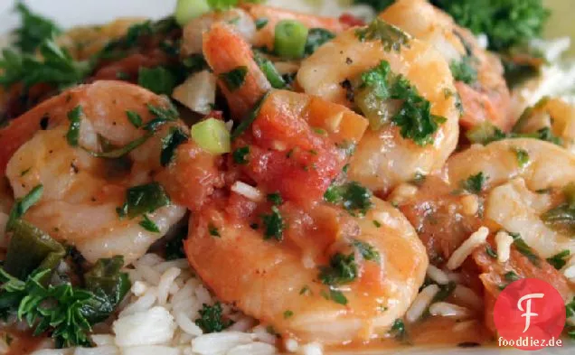 Würzige Garnelen Scampi mit Muir Glen® Bio-Tomaten