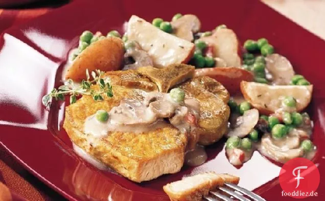 Schweinekotelett Abendessen