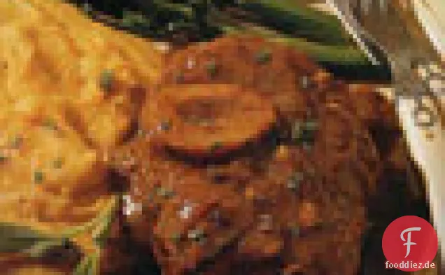 Kalbfleisch Schäfte mit Karamellisierten Zwiebeln und Salbei