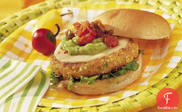 Pikante weiße Bohnen Burger