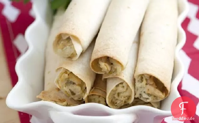 Cremig gebackenes Huhn Taquitos