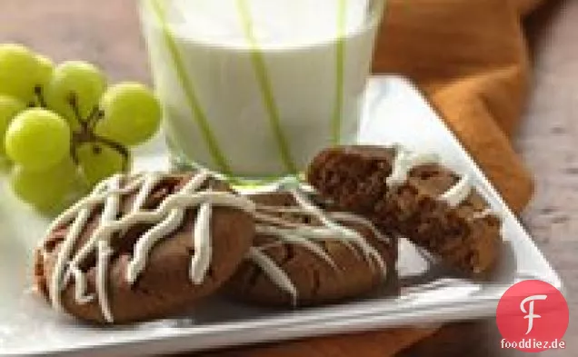 Melasse-Kekse mit Weißer Schokoladenglasur