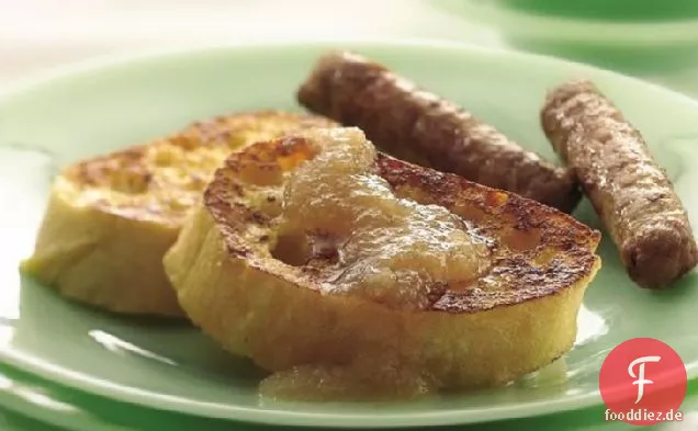 Französisch Toast mit Gingered Apfelmus