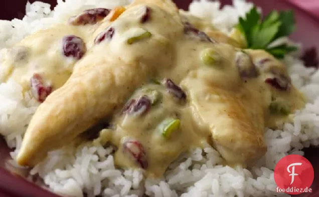 Huhn mit Cranberry-Honig-Senf-Sauce
