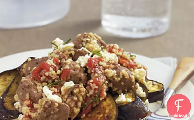 Lamm mit Couscous und gerösteten Auberginen