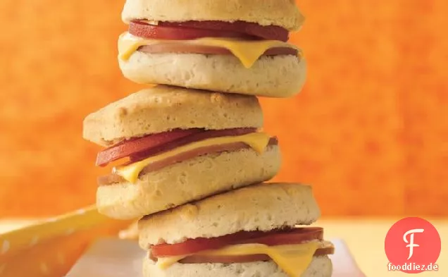 Steh auf und geh Frühstück Sandwiches