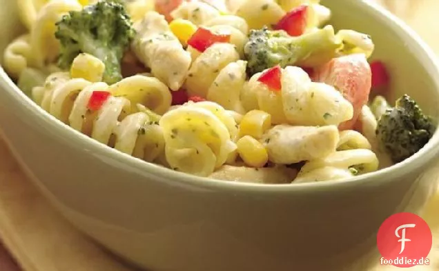 Cremige Knoblauch Pasta Primavera