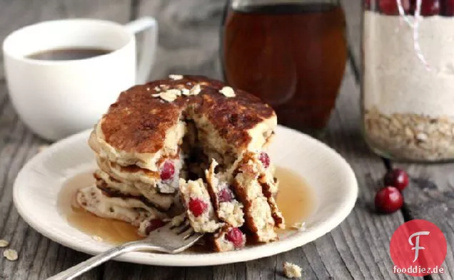 Cranberry Haferflocken Cookie Geschichtete Pfannkuchen Gläser
