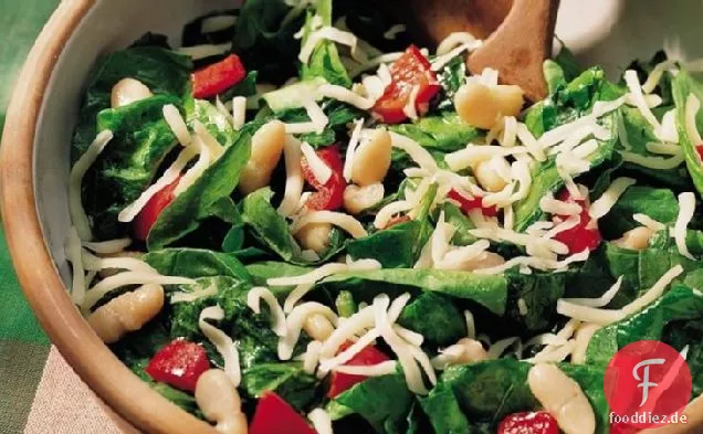 Warmer Bohnen-Spinat-Salat